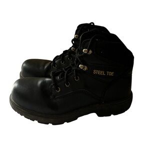 Brahma Black Steel Toe Boots Sz 9 1/2W